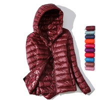 Ultralekka kurtka puchowa 2021 New Parkas basic kurtki zimowe damskie damskie aksamitne płaszcze z kapturem jesień dół kurtki damskie znosić 1